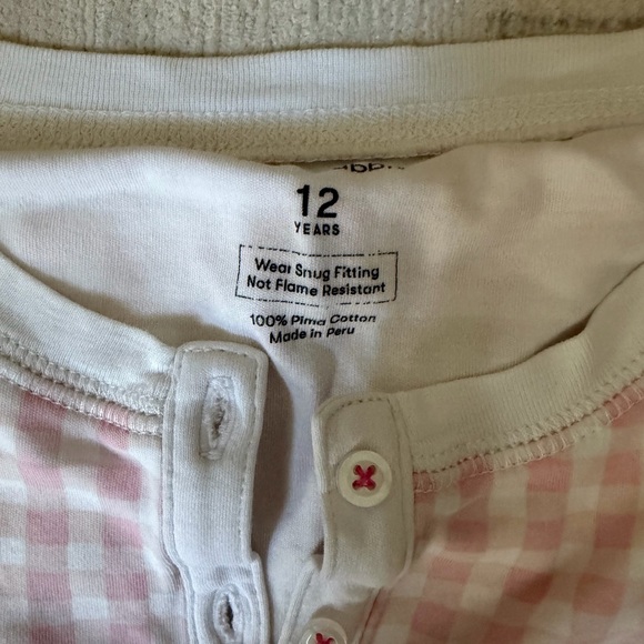 Roller Rabbit Pink and White Plaid Kids Pajama Set - Picture 2 of 2